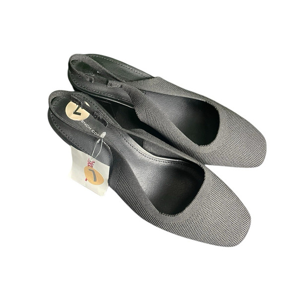 French Connection Ghana Slingback Heels Women Size 7 Stretch Square Toe NWT - Picture 6 of 8